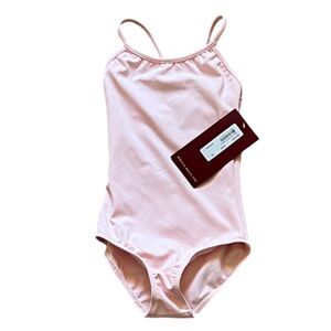 NWT Mirella Size 2-4 Girl Pink One-Piece Cami Dance/Ballet/Gymnastics Leotard